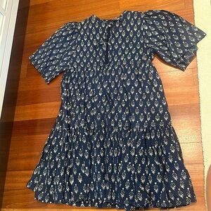 Emerson Fry India Collection Dark Blue Floral Mini Dress